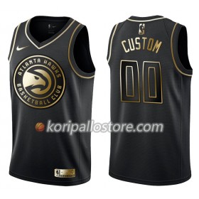 Atlanta Hawks Custom Nike Musta Golden Edition Miesten Pelipaidat Swingman 